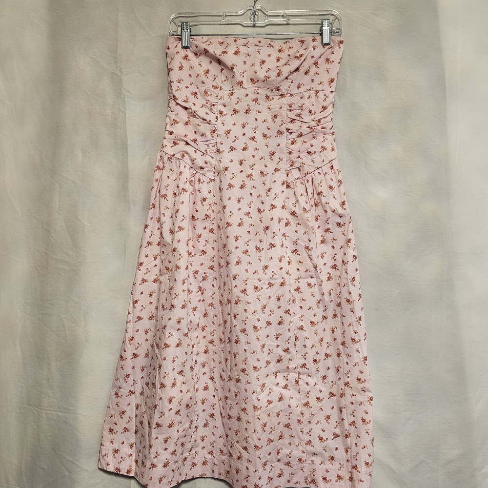 Wild Fable Pink Floral Strapless Dress Women's Small NWT